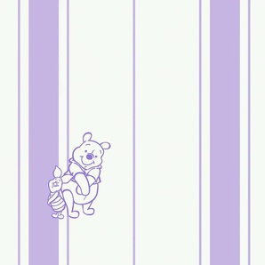 KOMAR Vliestapete Winnie the Pooh Gentle Tapeten 200x250 cm (Breite x Höhe), Kinderzimmer Gr. B/L: 200 m x 250 m, Rollen: 1 St., bunt (bunt, lila, weiß) Vliestapeten