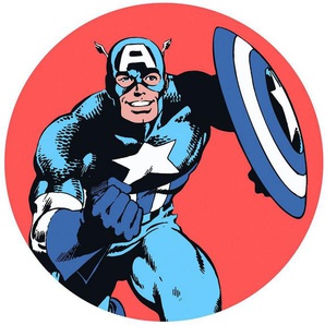 Komar Wandtattoo Marvel PowerUp Captain America (1 St), Künstler: Marvel, 125x125 cm (Breite x Höhe), rund und selbstklebend