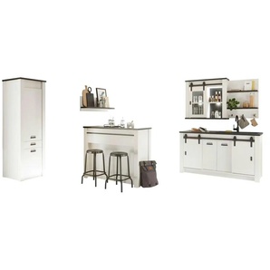 Küche Set 6-teilig Soft Close  Sherwood ¦ weiß ¦ Maße (cm): B: 161 H: 93