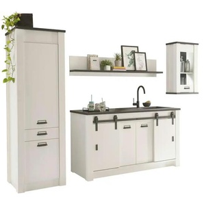 Kombi 1YYAK8 - weiß - Materialmix - 161 cm - 93 cm | Möbel Kraft