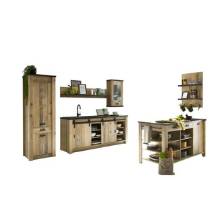 Kombi 1PPAK1 - holzfarben - Materialmix - 201 cm - 93 cm | Möbel Kraft