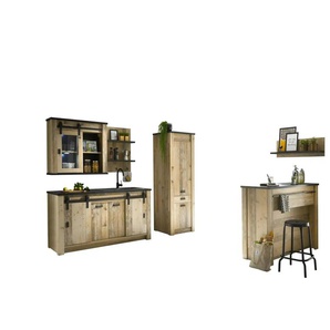 Kombi 1YYAK2 - holzfarben - Materialmix - 161 cm - 93 cm | Möbel Kraft