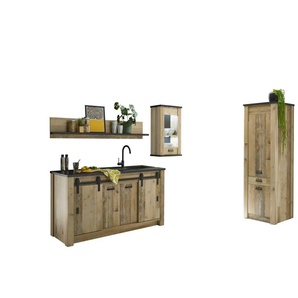 Kombi 1YYAK8 - holzfarben - Materialmix - 161 cm - 93 cm | Möbel Kraft