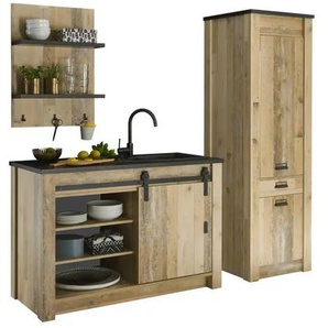 Kombi 1PPAK9 - holzfarben - Materialmix - 133 cm - 93 cm | Möbel Kraft