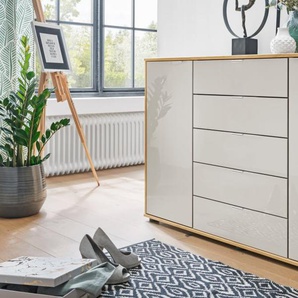 Kombikommode Clivo 4000, Bianco Eiche Nachbildung/champagne