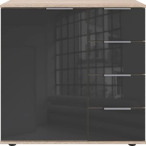 Kombikommode WIMEX Easy Sideboards Gr. B/H/T: 82 cm x 83 cm x 41 cm, braun (struktureichefarben hell, grauglas) Kombikommoden