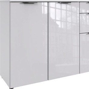 Kombikommode WIMEX Level36 C by fresh to go Sideboards Gr. B/H/T: 122 cm x 84 cm x 41 cm, 2, weiß (weiß, glas weiß) Kombikommoden mit Glaselementen auf der Front, soft-close Funktion, 122cm breit