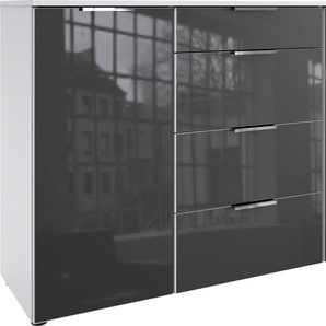 Kombikommode WIMEX Level36 C by fresh to go Sideboards Gr. B/H/T: 135 cm x 84 cm x 41 cm, 4, weiß (weiß, glas grey) Kombikommoden mit Glaselementen auf der Front, soft-close Funktion, 135cm breit