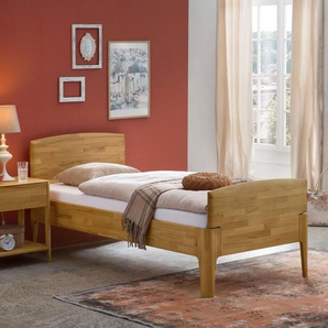 Komfort-Einzelbett Brunon, Kernbuche natur, 100x200 cm