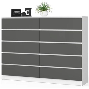 Kommode 160 cm breit - mehrfarbig - Materialmix - 160 cm - 121 cm | Möbel Kraft
