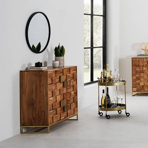 Kommode 4 Schubladen 85 x 85 x 40cm Braun