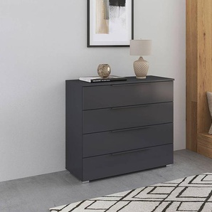 Kommode 93cm Grau/Graumetallic