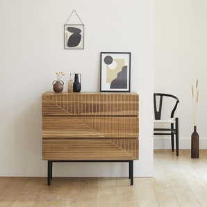 Kommode aus massivem Teakholz 95 cm