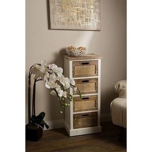 Kommode Beauvain 38 x 87 x 28cm Weiß