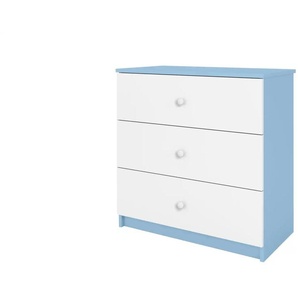 Kommode - blau - Materialmix - 81 cm - 80,5 cm | Möbel Kraft