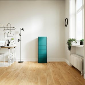 Kommode Blaugrün - Lowboard: Schubladen in Blaugrün & Türen in Blaugrün - Hochwertige Materialien - 41 x 117 x 34 cm, konfigurierbar