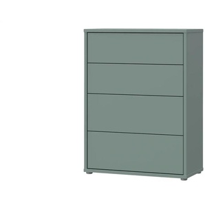 Kommode  Bolognano ¦ grün ¦ Maße (cm): B: 74,8 H: 99,1 T: 34.9