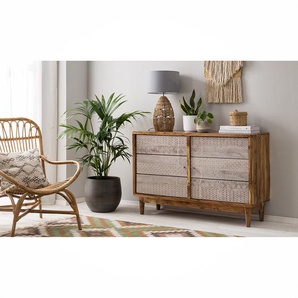 Kommode 118 x 77 x 40cm Braun/Akazie