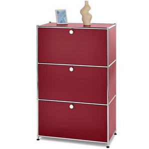 Kommode »CN3« mit 3 Klappfächern, rot