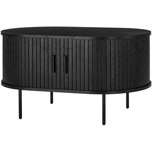 Kommode Couchtisch 100 x 55 x 60cm Schwarz/Eiche Schwarz