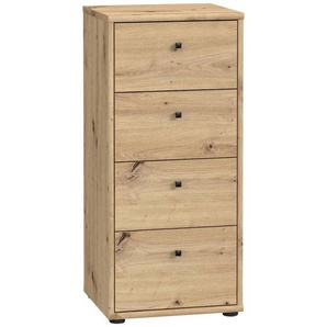 Xxxl Kommode, Eiche Artisan, Holzwerkstoff, 4 Schubladen, 38.6x85.5x34.8 cm, Typenauswahl, Beimöbel erhältlich, stehend, Wohnzimmer, Kommoden &