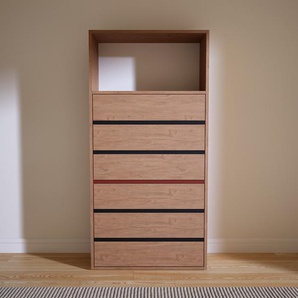 Kommode Eiche - Design-Lowboard: Schubladen in Eiche - Hochwertige Materialien - 77 x 156 x 34 cm, Selbst zusammenstellen