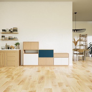 Kommode Eiche - Lowboard: Schubladen in Eiche & Türen in Eiche - Hochwertige Materialien - 226 x 123 x 53 cm, konfigurierbar