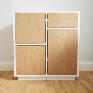 Kommode Eiche - Lowboard: Schubladen in Eiche & Türen in Eiche - Hochwertige Materialien - 79 x 85 x 47 cm, konfigurierbar