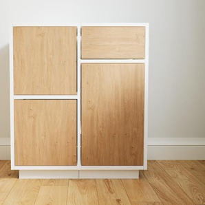 Kommode Eiche - Lowboard: Schubladen in Eiche & Türen in Eiche - Hochwertige Materialien - 79 x 85 x 47 cm, konfigurierbar