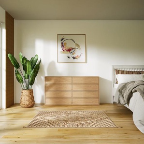 Kommode Eiche - Design-Lowboard: Schubladen in Eiche - Hochwertige Materialien - 151 x 79 x 34 cm, Selbst zusammenstellen