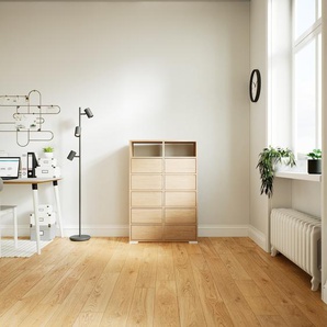 Kommode Eiche - Design-Lowboard: Schubladen in Eiche - Hochwertige Materialien - 79 x 119 x 34 cm, Selbst zusammenstellen