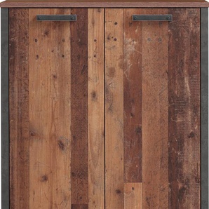 Kommode FORTE Clif Sideboards Gr. B/H/T: 86 cm x 115 cm x 41,6 cm, grau (old – wood vintage, betonoptik dunkelgrau) Kommode