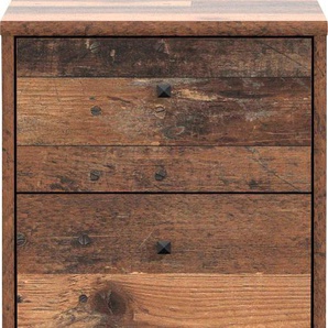 Kommode FORTE Tempra Sideboards Gr. B/H/T: 38,6 cm x 85,5 cm x 34,8 cm, 4, braun (old, wood vintage) Kommode