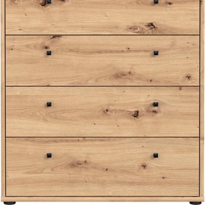 Kommode FORTE Tempra Sideboards Gr. B/H/T: 73,7 cm x 85,5 cm x 34,8 cm, 4, braun (artisan eiche) Kommode