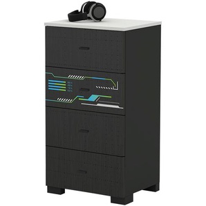 Kommode  Gamer ¦ grau ¦ Maße (cm): B: 55 H: 104,4 T: 45.0