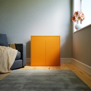 Kommode Gelb - Design-Lowboard: Türen in Gelb - Hochwertige Materialien - 77 x 79 x 34 cm, Selbst zusammenstellen