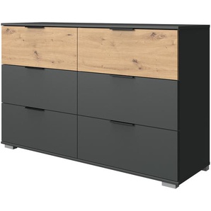 Kommode Gibraltar III 130 x 90 x 41cm Braun/Eiche Artisan Dekor/Anthrazit