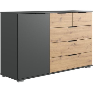 Kommode Gibraltar IV 130 x 90 x 41cm Braun/Eiche Artisan Dekor/Anthrazit