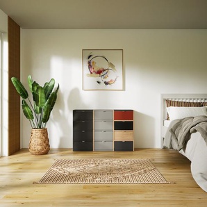 Kommode Graphitgrau - Design-Lowboard: Schubladen in Graphitgrau - Hochwertige Materialien - 118 x 79 x 34 cm, Selbst zusammenstellen