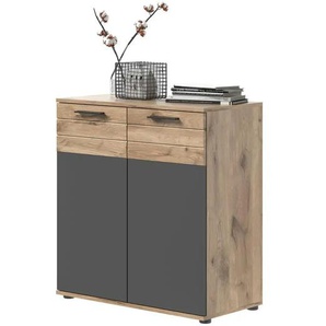 Kommode - grau - Materialmix - 80 cm - 87 cm - cm 40,0 | Möbel Kraft