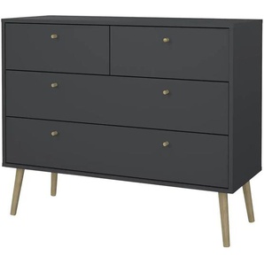 Kommode - grau - Materialmix - 98,7 cm - 81,7 cm - cm 39,1 | Möbel Kraft