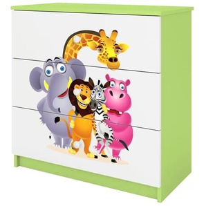Kommode - grün - Materialmix - 81 cm - 80,5 cm | Möbel Kraft
