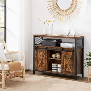 Kommode Hazlet II 100 x 80 x 33cm Braun