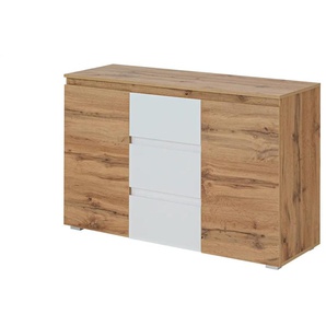Kommode - holzfarben - Materialmix - 120 cm - 80 cm - cm 40,0 | Möbel Kraft