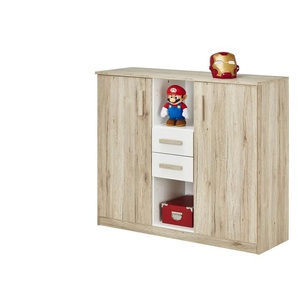 Kommode - holzfarben - Materialmix - 124 cm - 105 cm - cm 41,0 | Möbel Kraft