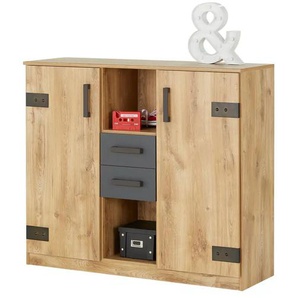 Kommode - holzfarben - Materialmix - 124 cm - 105 cm - cm 41,0 | Möbel Kraft