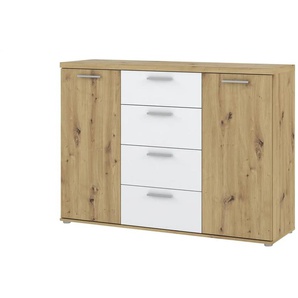 Kommode - holzfarben - Materialmix - 129,6 cm - 93 cm - cm 38,0 | Möbel Kraft