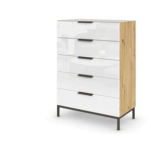 Kommode - holzfarben - Materialmix - 80 cm - 110 cm | Möbel Kraft