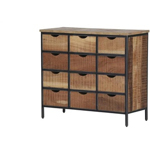 Kommode - holzfarben - Materialmix - 90 cm - 80 cm - cm 40,0 | Möbel Kraft