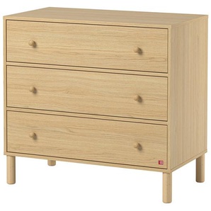 Kommode - holzfarben - Materialmix - 90 cm - 85 cm - 50 cm | Möbel Kraft
